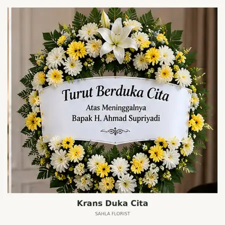 Krans Bunga Duka Kelapa Dua